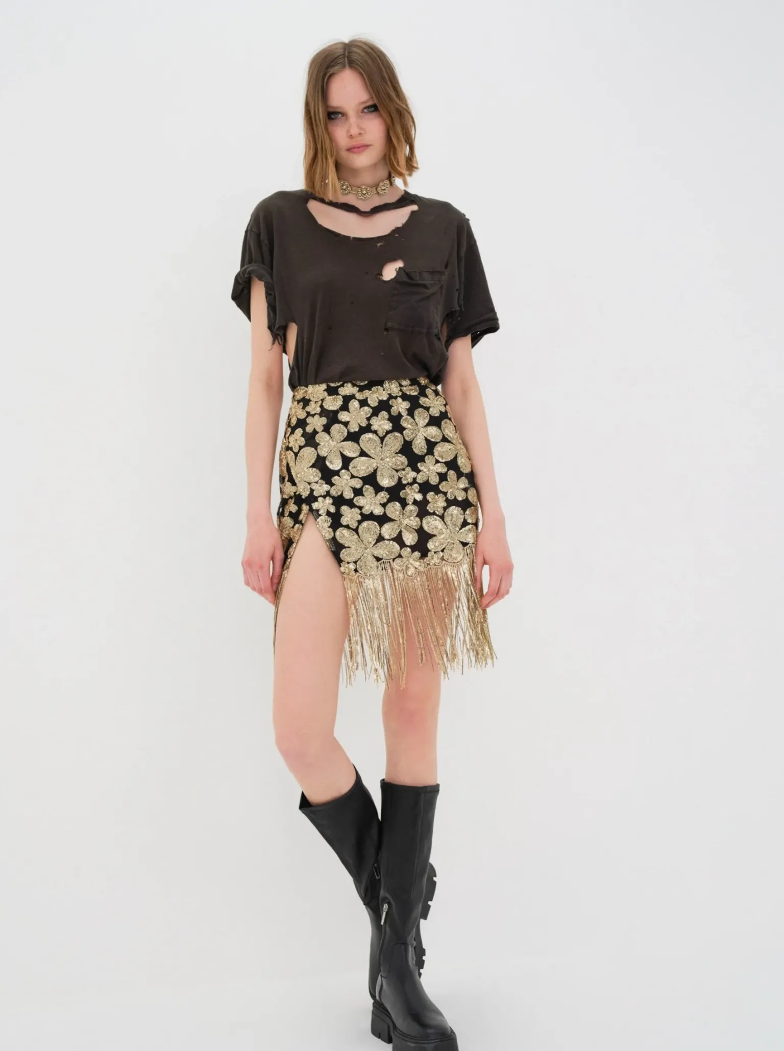 colette_mini_skirt_3.webp Discount For Love & Lemons Colette Mini Skirt Black