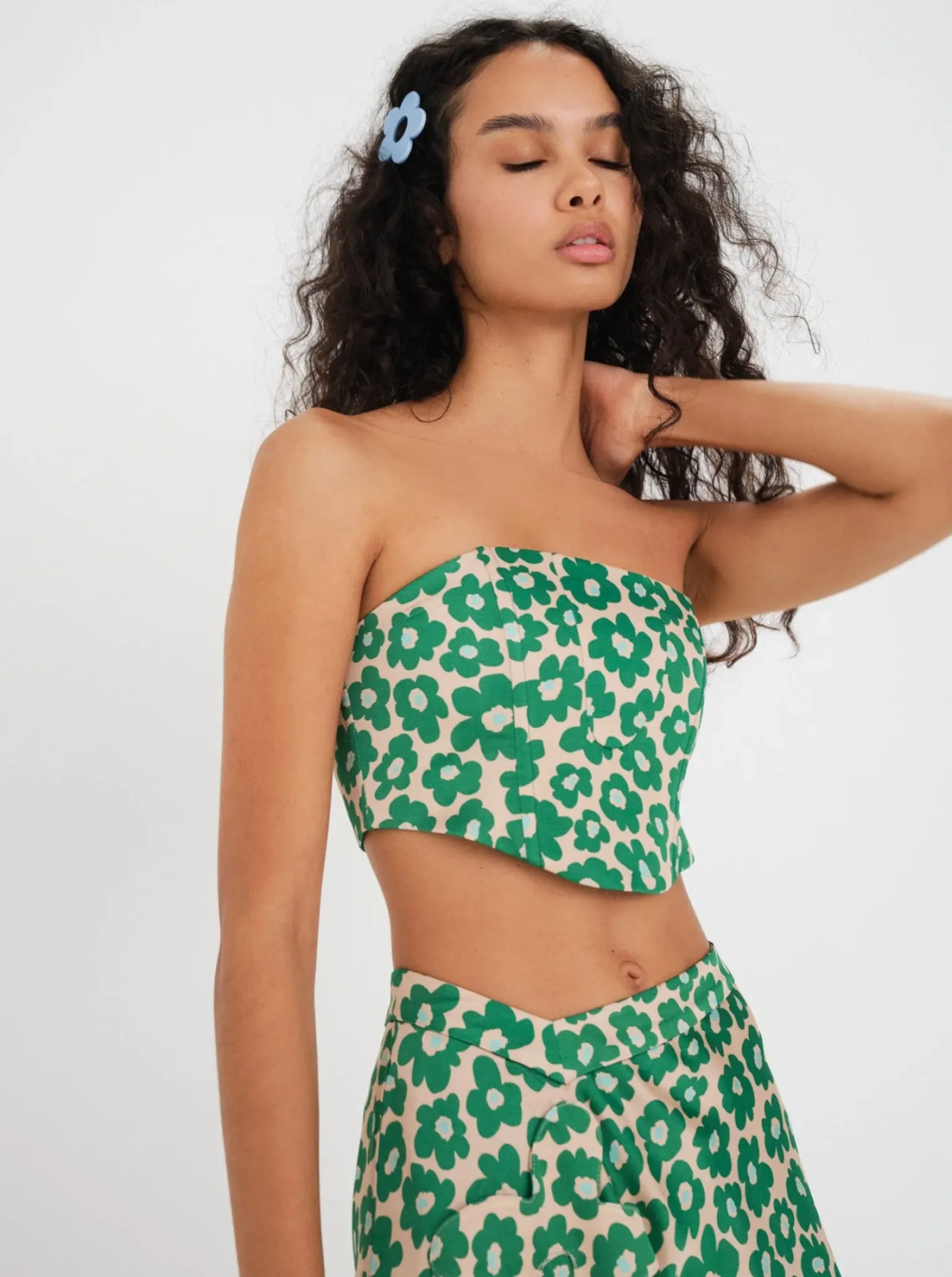 cooper_crop_top_0.webp Sale For Love & Lemons Cooper Crop Top Green