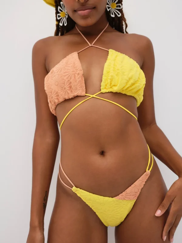 Sale For Love & Lemons Coraline Swim Top Yellow