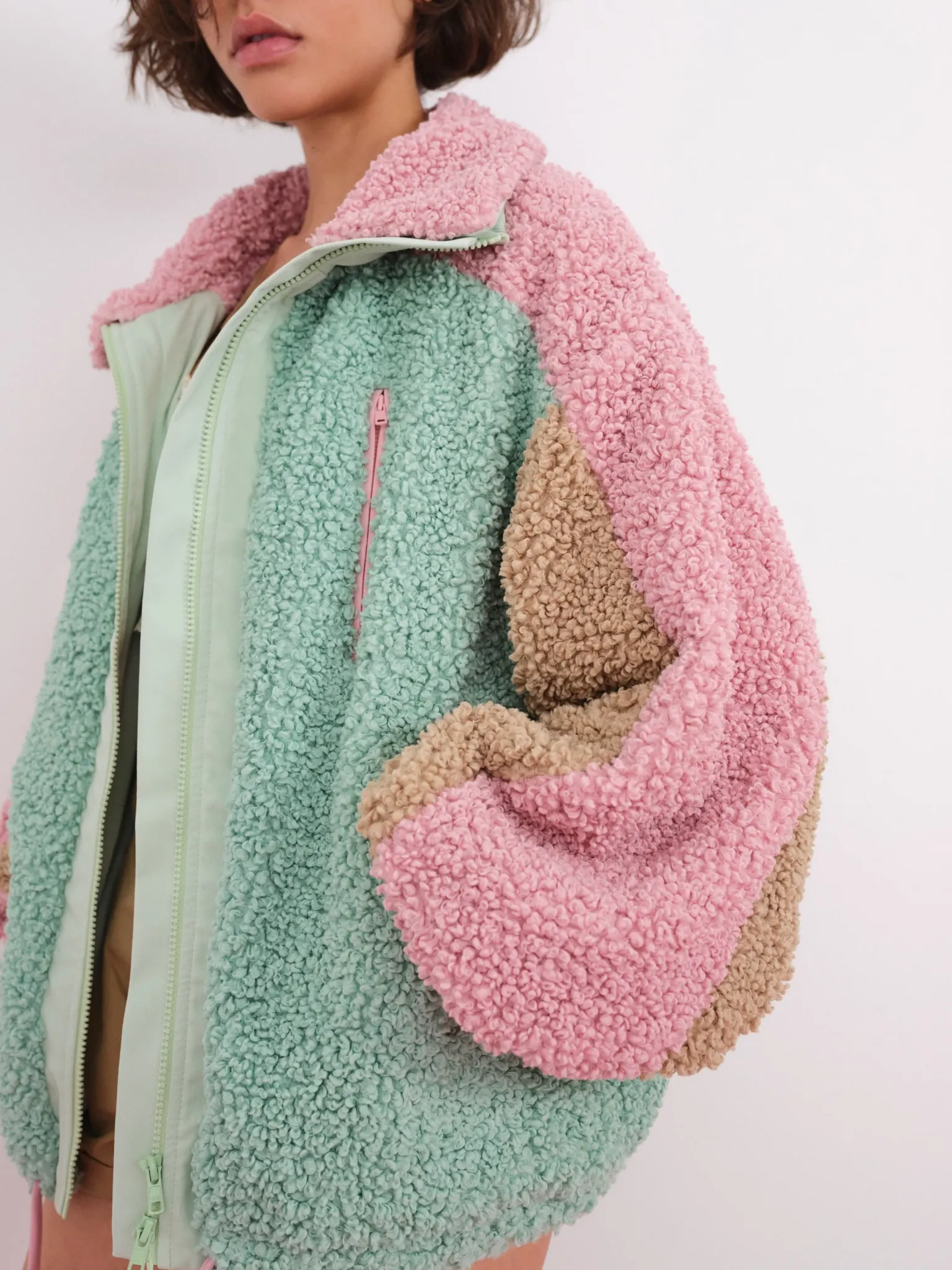 cozy_zipup_jacket_1-1.webp Sale For Love & Lemons Cozy Zip-Up Jacket Green