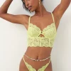 Flash Sale For Love & Lemons Creamsicle Lace Bra Green