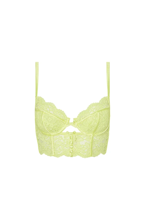 Flash Sale For Love & Lemons Creamsicle Lace Bra Green