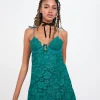 Online For Love & Lemons Creamsicle Lace Slip Dress Green