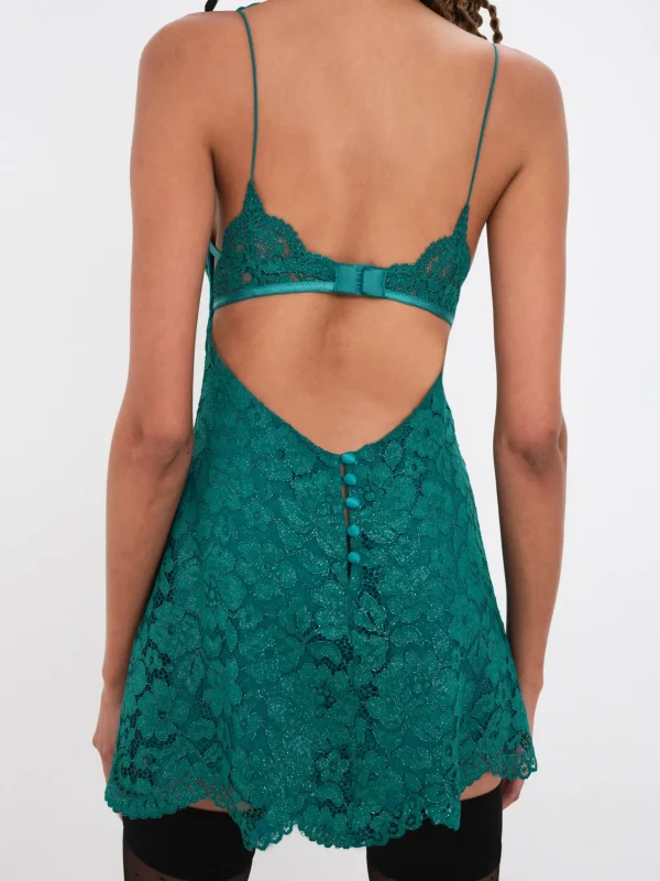 Online For Love & Lemons Creamsicle Lace Slip Dress Green