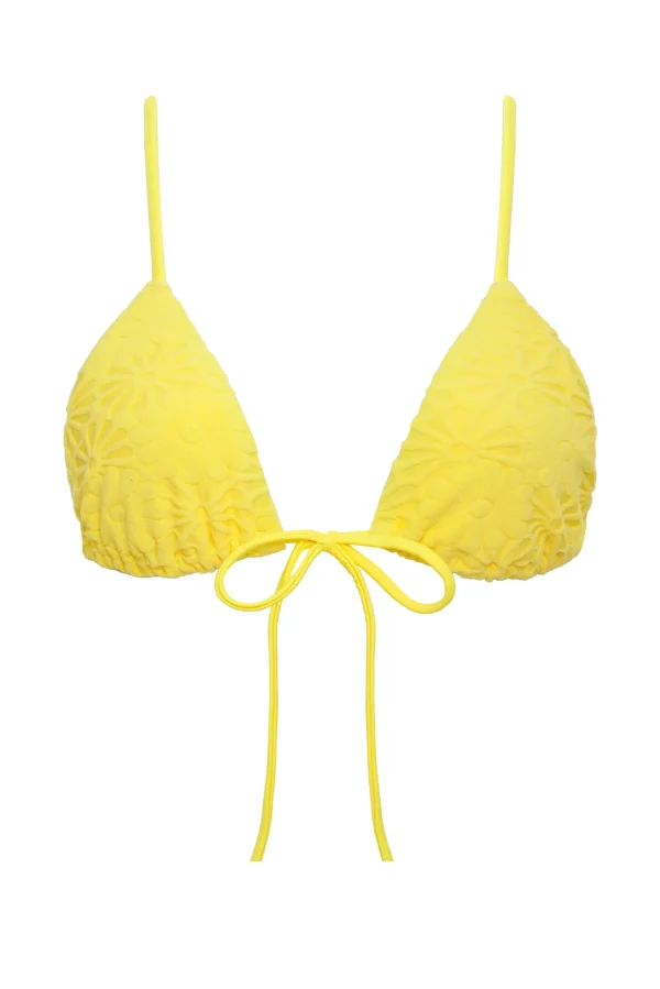 Cheap For Love & Lemons Cruz Swim Top Yellow