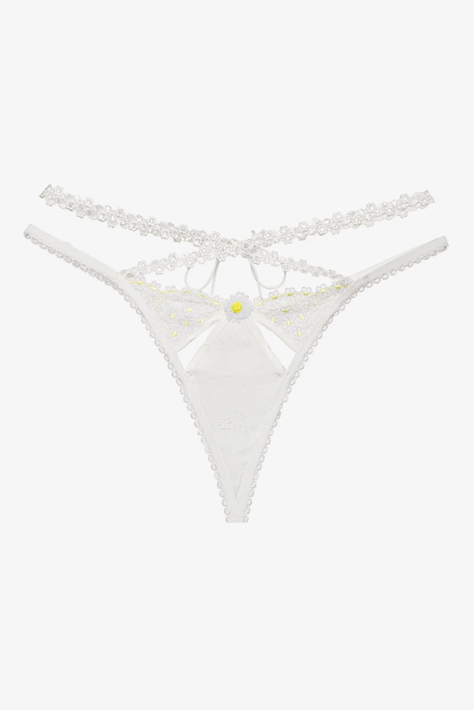d_daisy_highwaist_panty_6.webp Sale For Love & Lemons 3D Daisy High-Waist Panty White