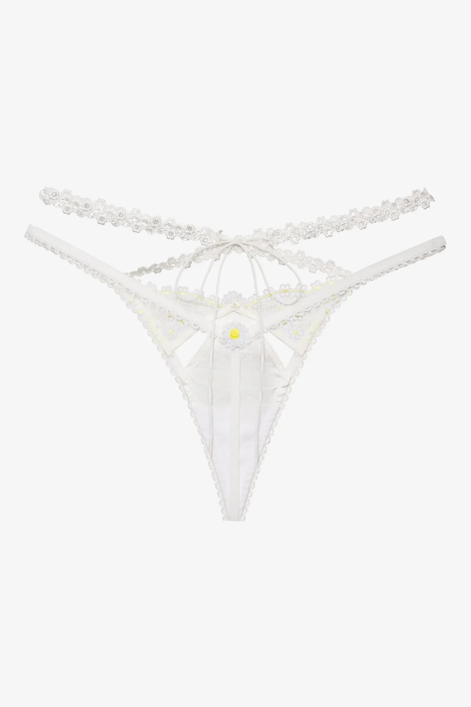 d_daisy_highwaist_panty_7.webp Sale For Love & Lemons 3D Daisy High-Waist Panty White