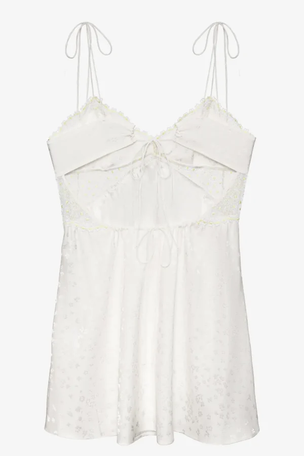 Best Sale For Love & Lemons 3D Daisy Slip Dress White