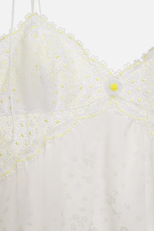 Best Sale For Love & Lemons 3D Daisy Slip Dress White
