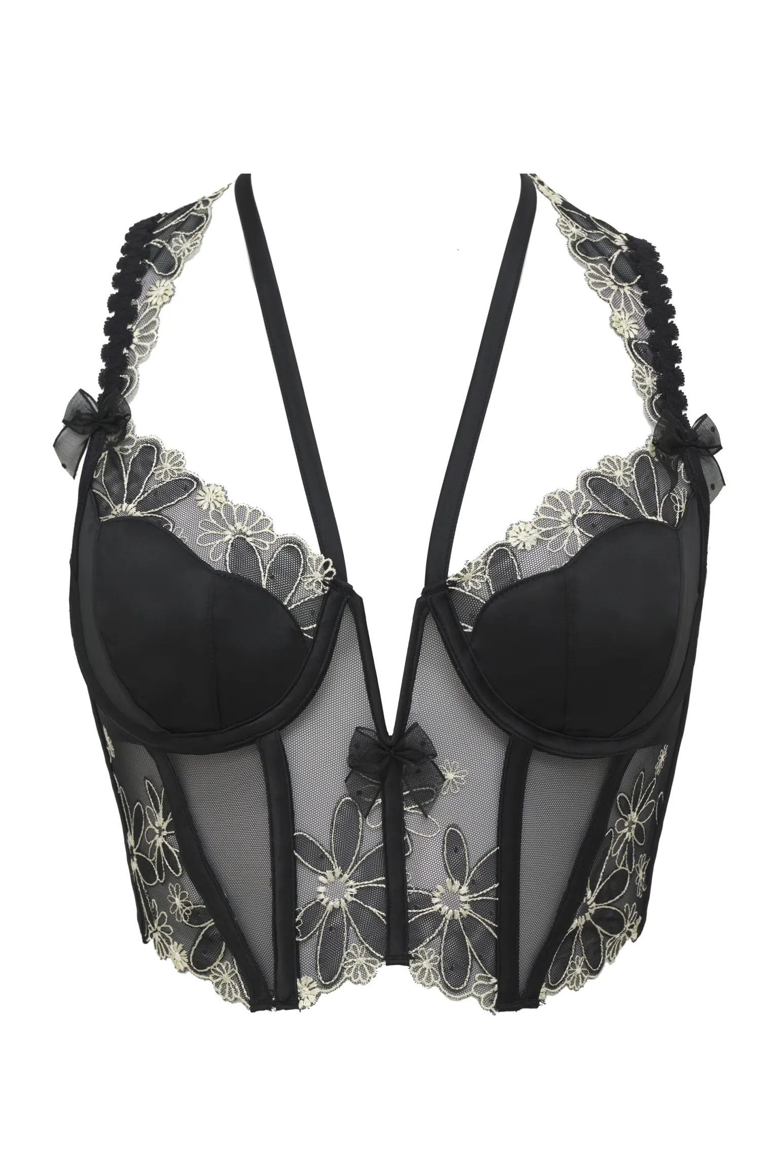 daisy_lashes_bustier_4.webp Store For Love & Lemons Daisy Lashes Bustier Black