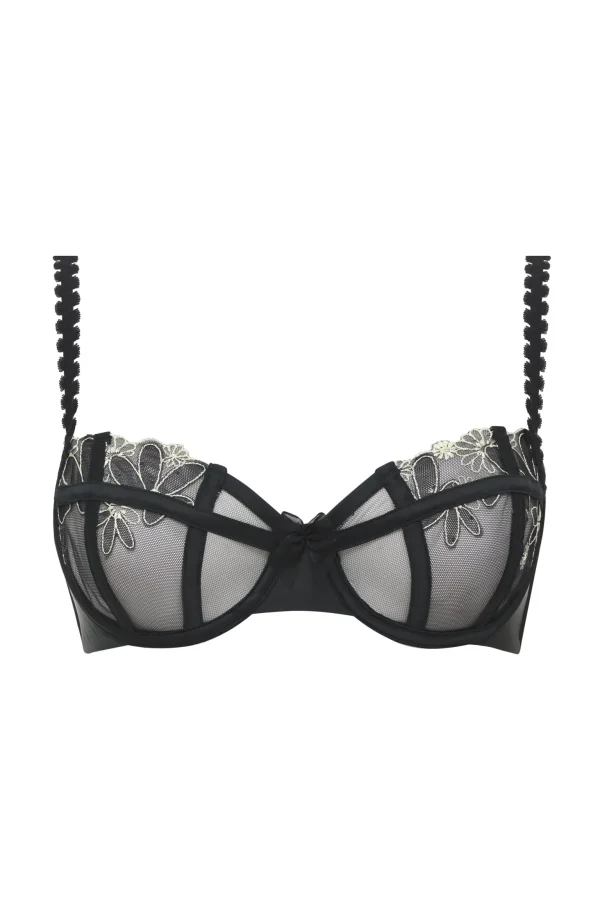 Cheap For Love & Lemons Daisy Lashes Underwire Bra Black