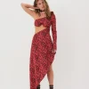 Cheap For Love & Lemons Davina Maxi Dress Red