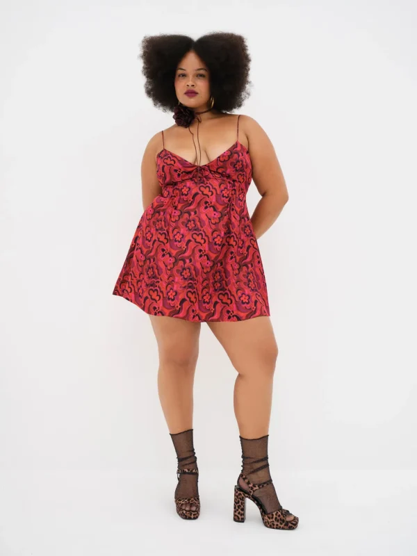Clearance For Love & Lemons Davina Mini Dress Red