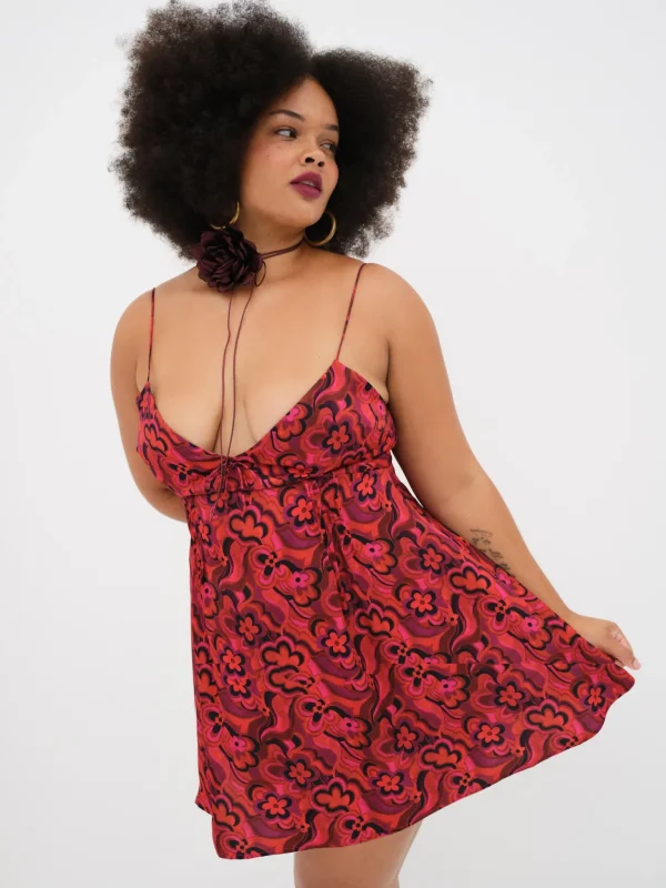 Clearance For Love & Lemons Davina Mini Dress Red