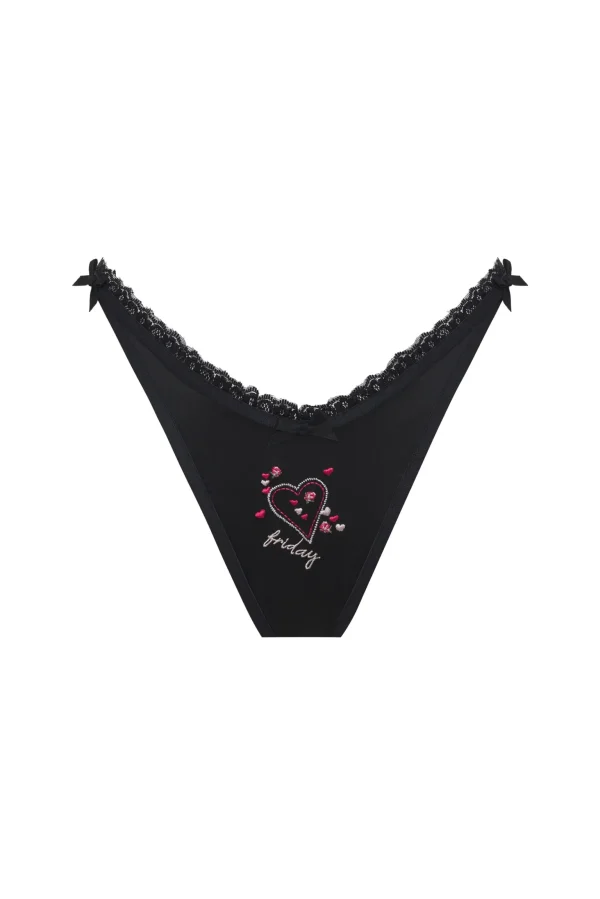 Fashion For Love & Lemons Days Of The Week 7 Pack Thong Panty Multi