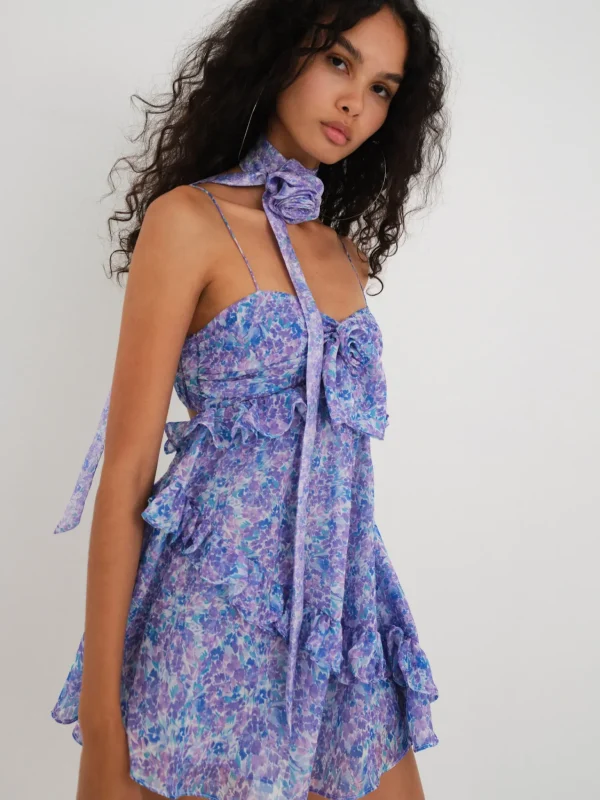 Sale For Love & Lemons Debbie Mini Dress Purple