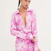 Best For Love & Lemons Devon Shirt Dress Pink
