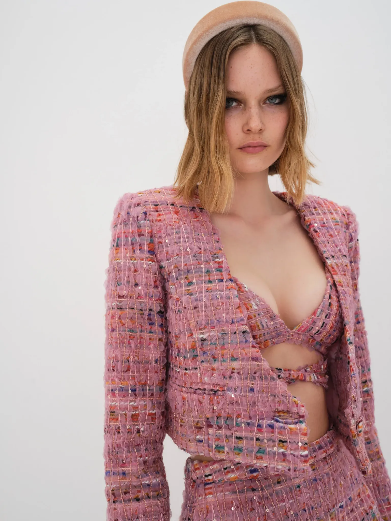 dionne_bra_top_1.webp Shop For Love & Lemons Dionne Bra Top Pink