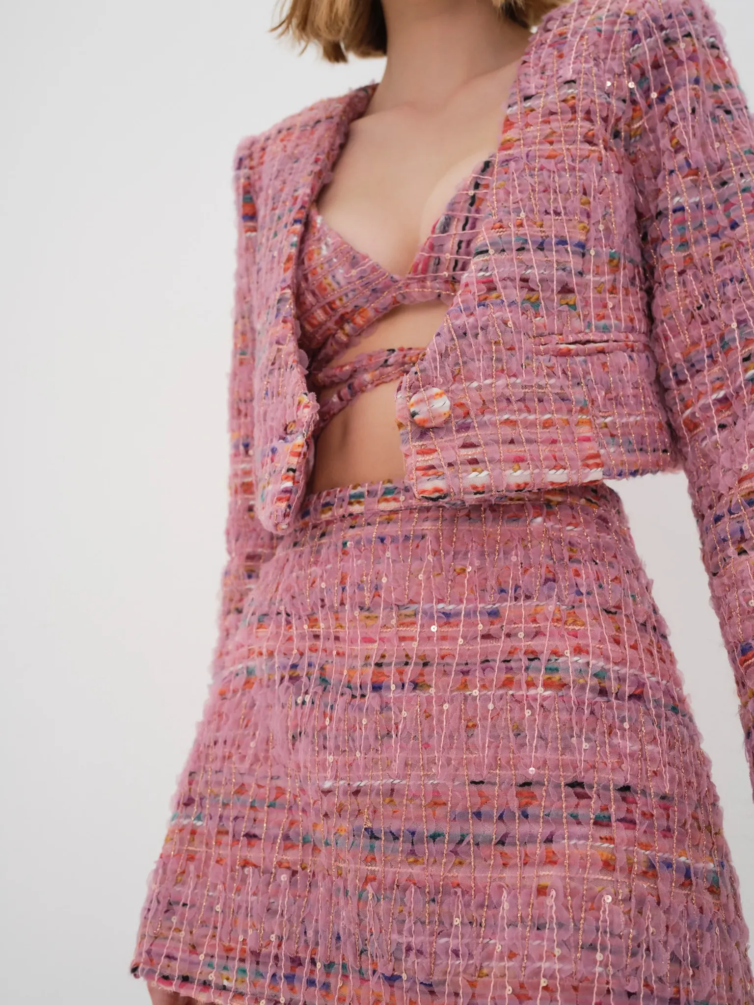 dionne_mini_skirt_2.webp Clearance For Love & Lemons Dionne Mini Skirt Pink