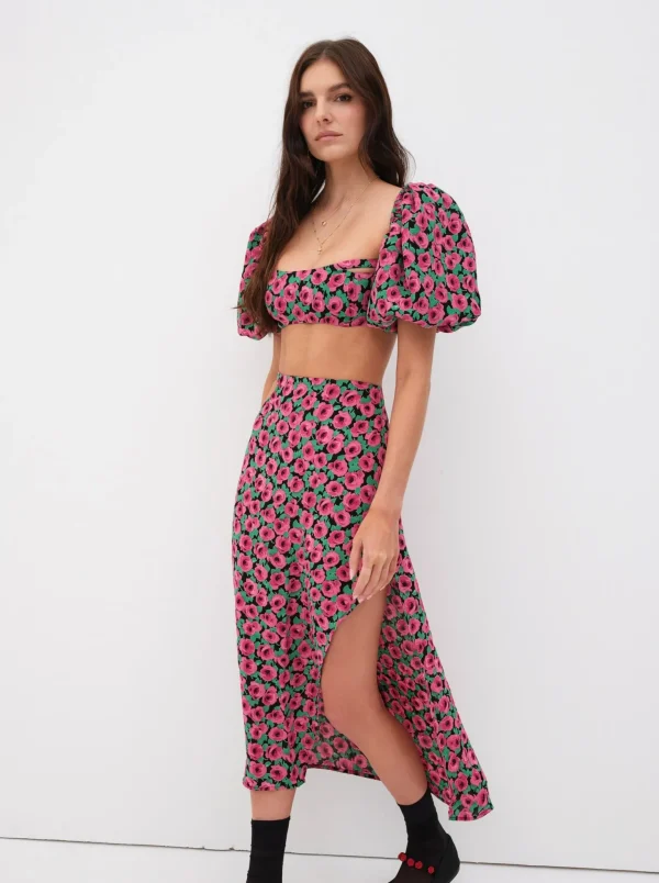 Online For Love & Lemons Dolcetto Crop Top Red