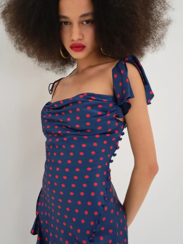 Online For Love & Lemons Dolores Mini Dress Blue