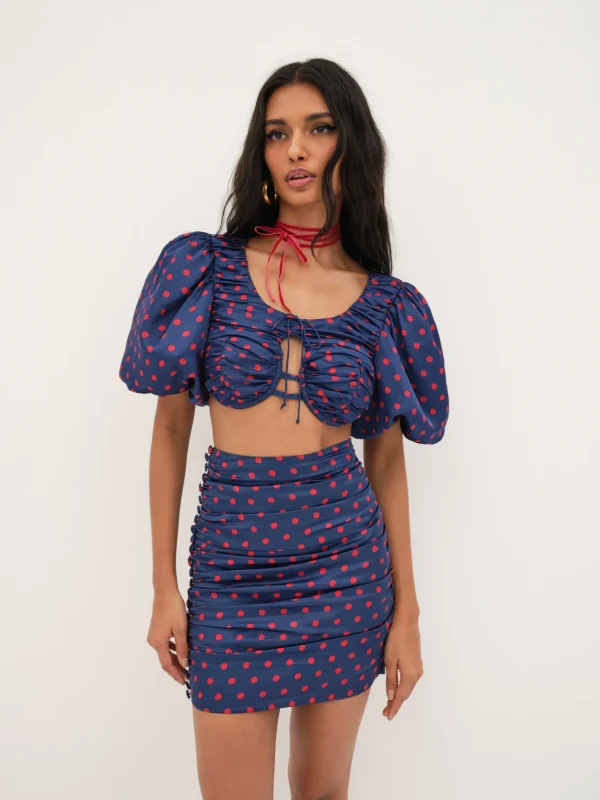 Sale For Love & Lemons Dolores Mini Skirt Blue
