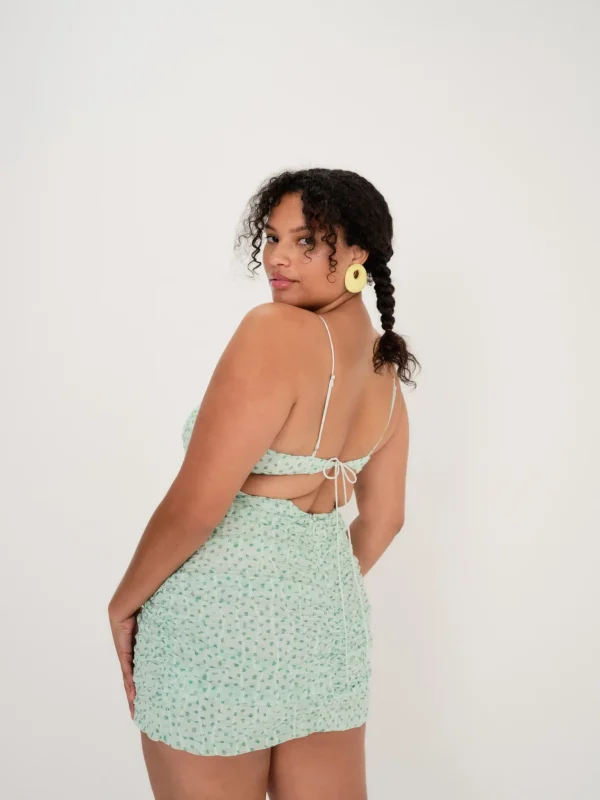 Store For Love & Lemons Drea Mini Dress Blue
