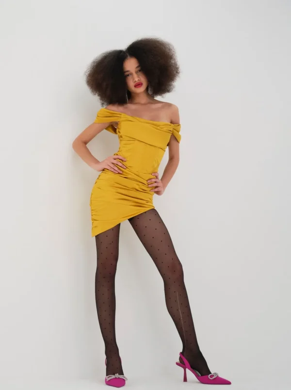 Cheap For Love & Lemons Drew Mini Dress Yellow