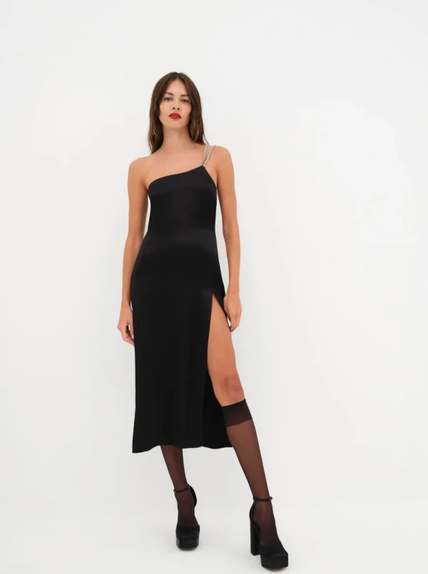 Store For Love & Lemons Elora Midi Dress Black