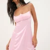 New For Love & Lemons Elora Mini Dress Pink