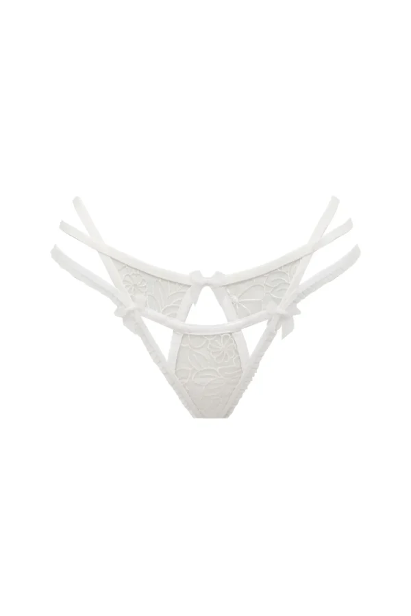 Shop For Love & Lemons Emilia Thong Panty White