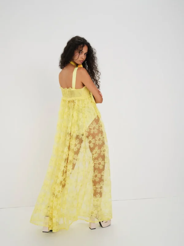 Cheap For Love & Lemons Emma Maxi Dress Yellow