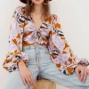 Best Sale For Love & Lemons Esmeralda Crop Top Orange