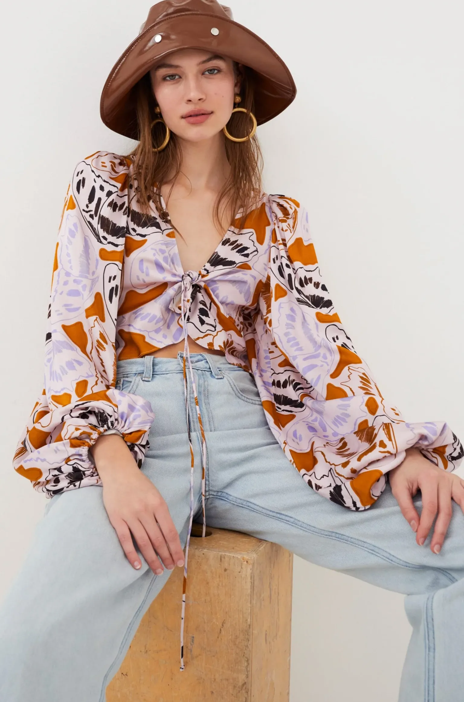 esmeralda_crop_top_0.webp Best Sale For Love & Lemons Esmeralda Crop Top Orange