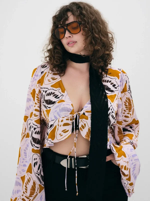 Best Sale For Love & Lemons Esmeralda Crop Top Orange