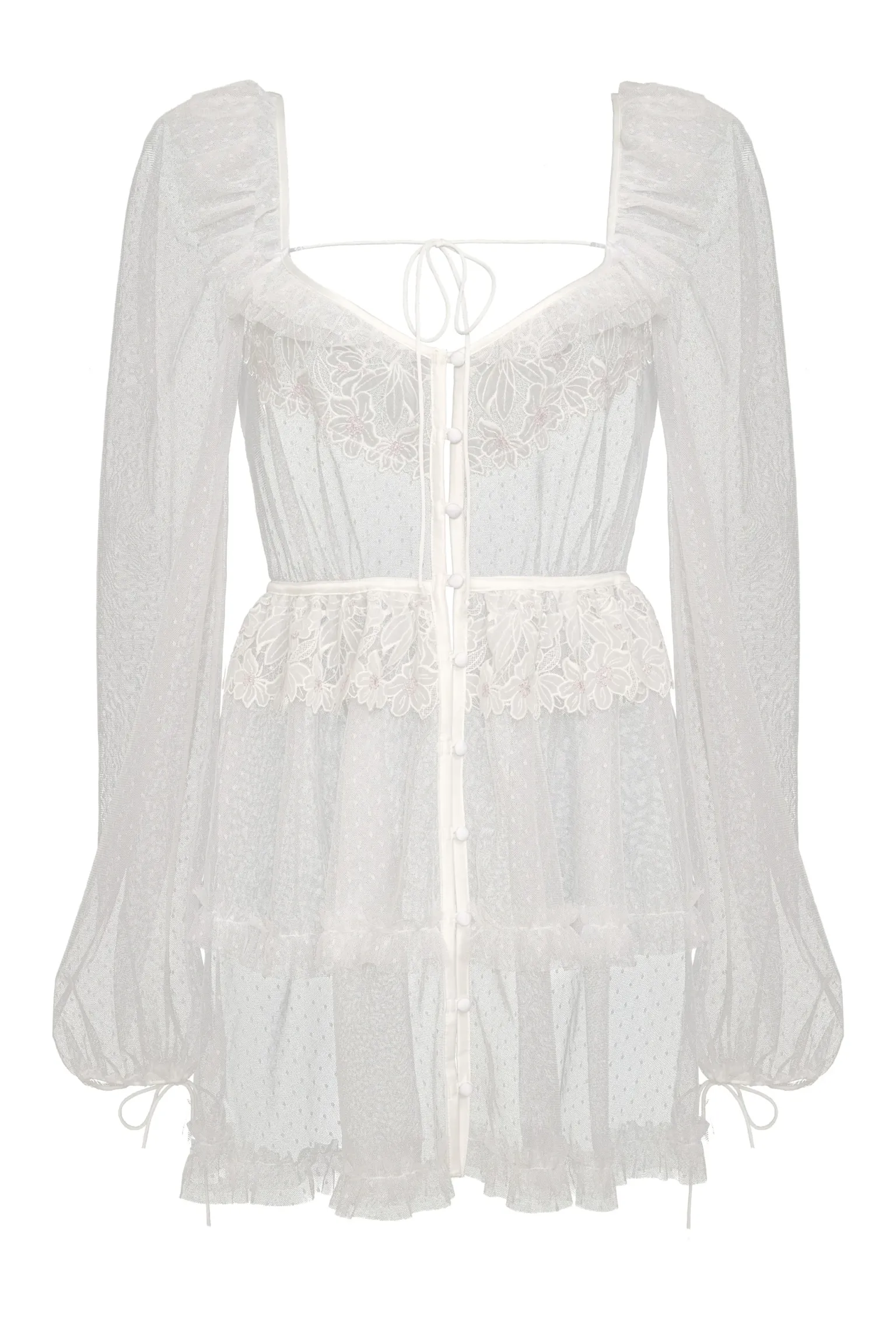 eternal_rose_applique_cov_7.webp New For Love & Lemons Eternal Rose Applique Cover Up White