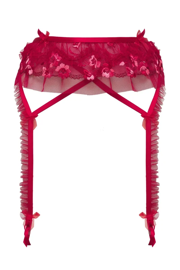 Sale For Love & Lemons Evie Garter Belt Red