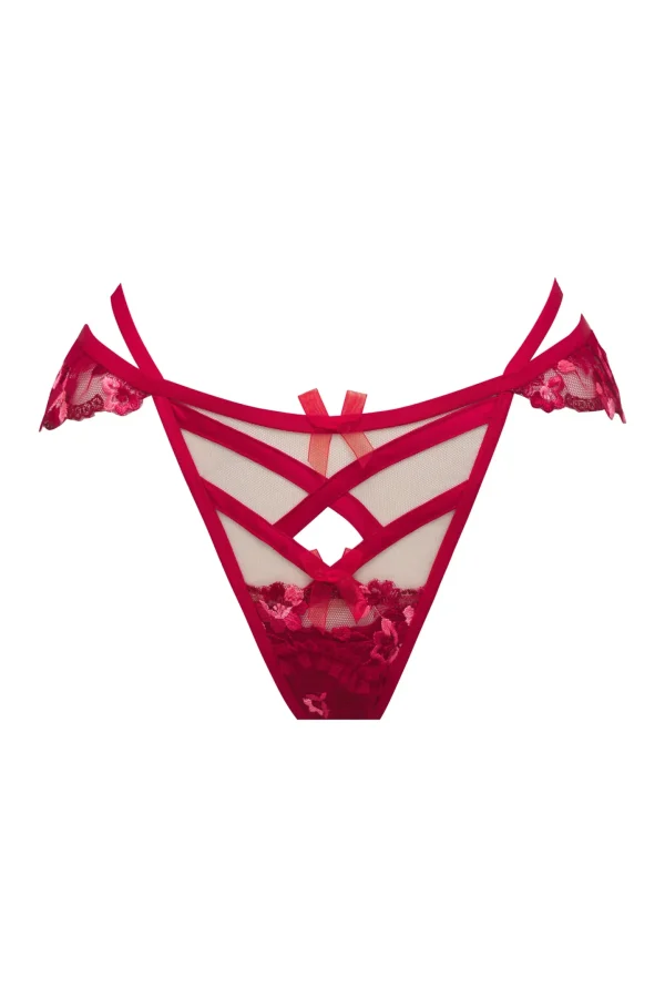 Flash Sale For Love & Lemons Evie Thong Panty Red