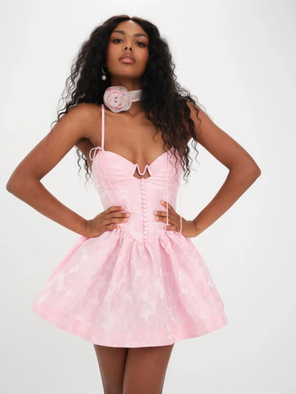 Best For Love & Lemons Faith Mini Dress Pink