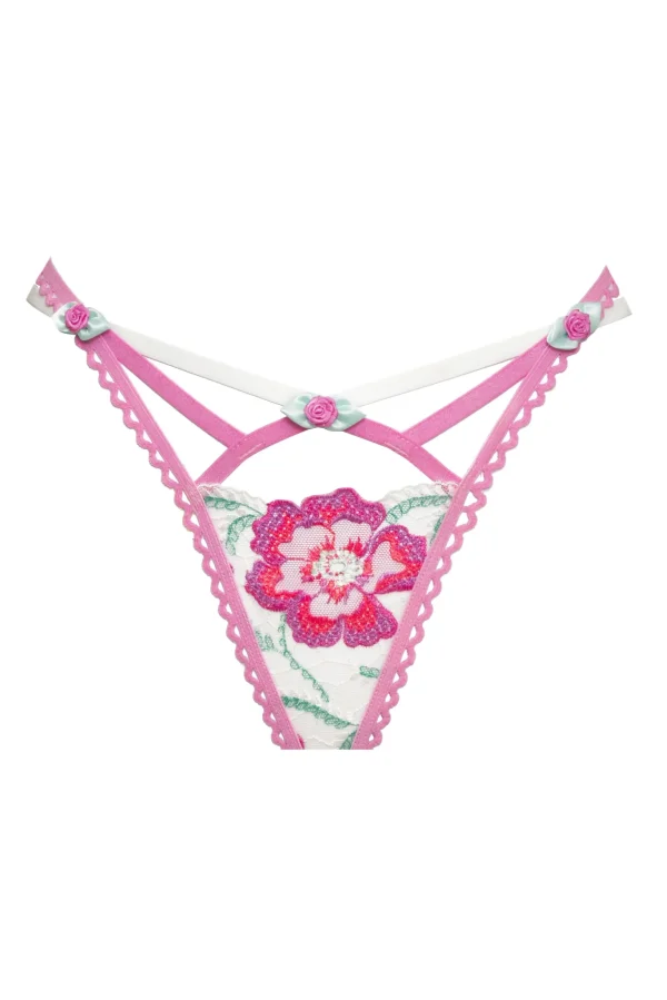 New For Love & Lemons Festival Floral Panty Pink