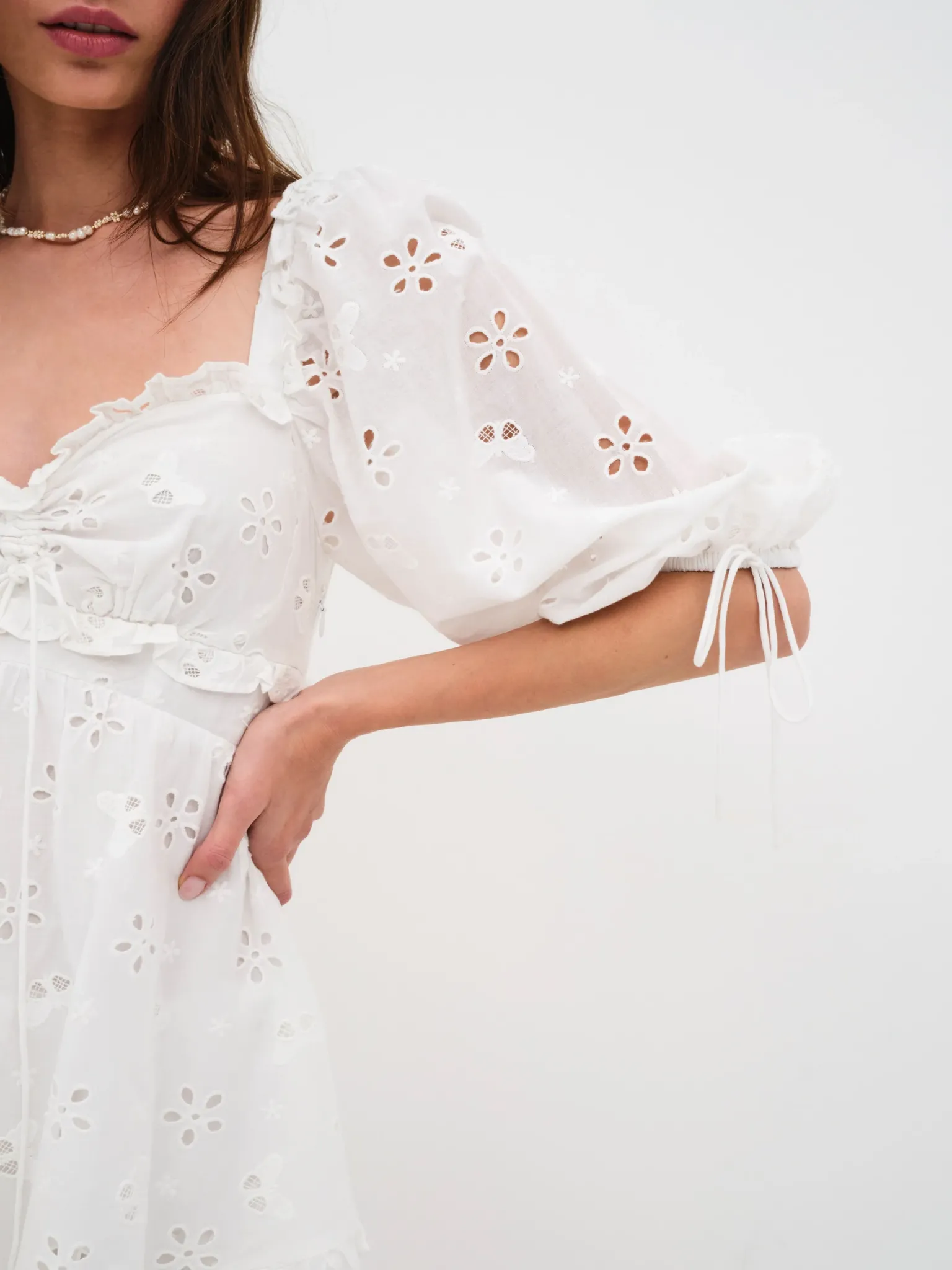 fletcher_mini_dress_1.webp Sale For Love & Lemons Fletcher Mini Dress White