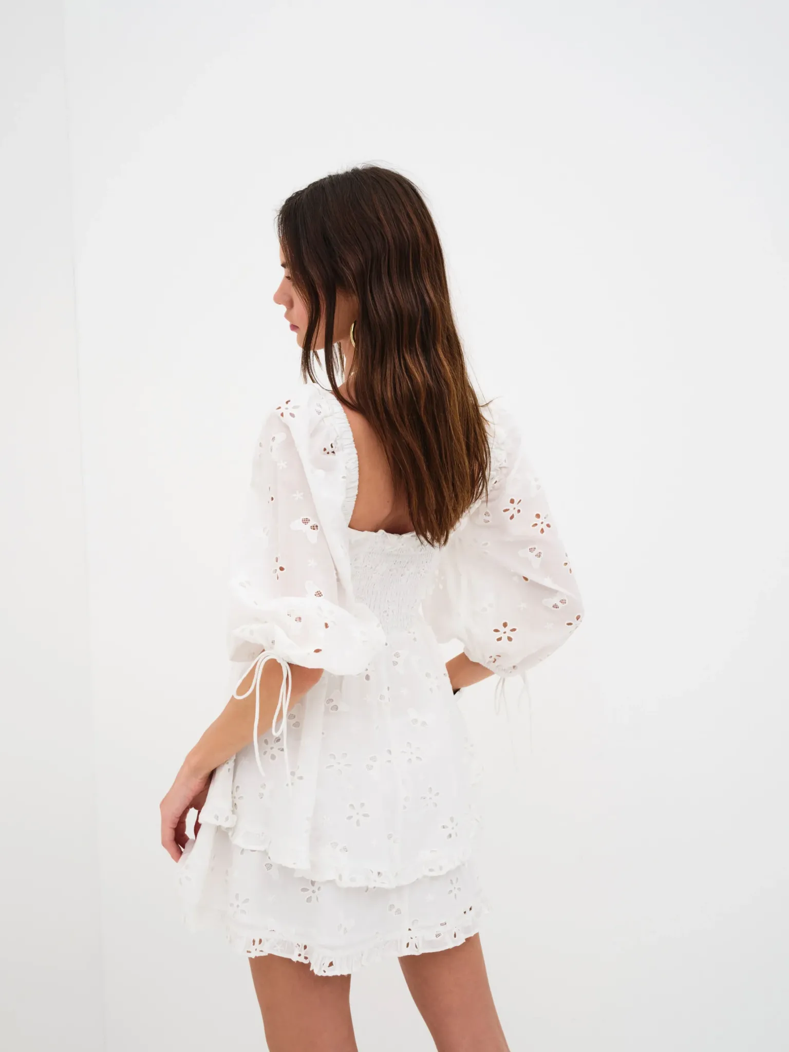 fletcher_mini_dress_3.webp Sale For Love & Lemons Fletcher Mini Dress White