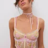 Shop For Love & Lemons Floral Frenzy Bustier Yellow