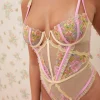 Sale For Love & Lemons Floral Frenzy Teddy Pink