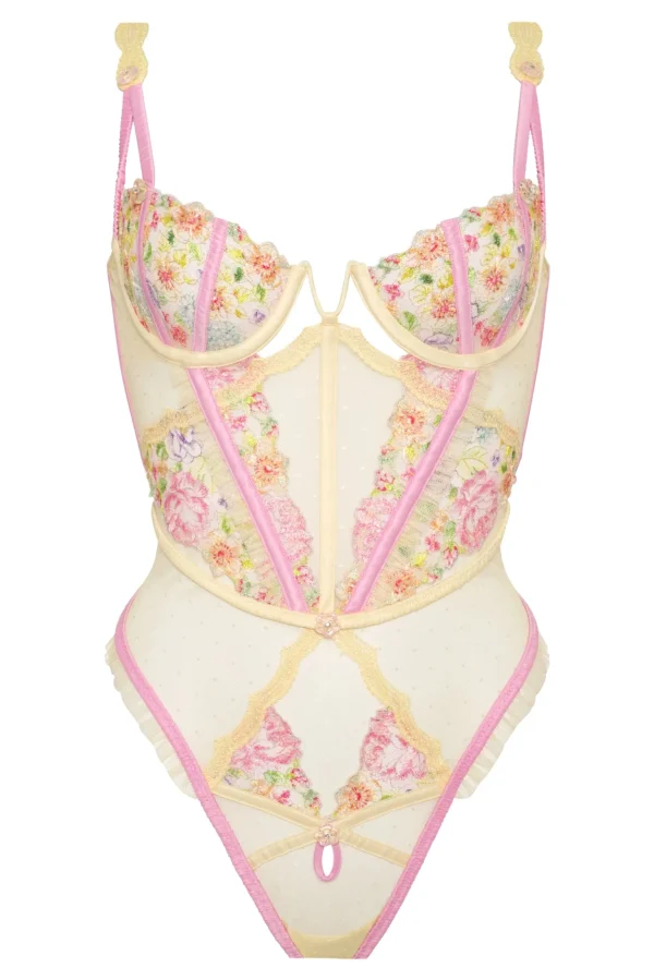 Sale For Love & Lemons Floral Frenzy Teddy Pink