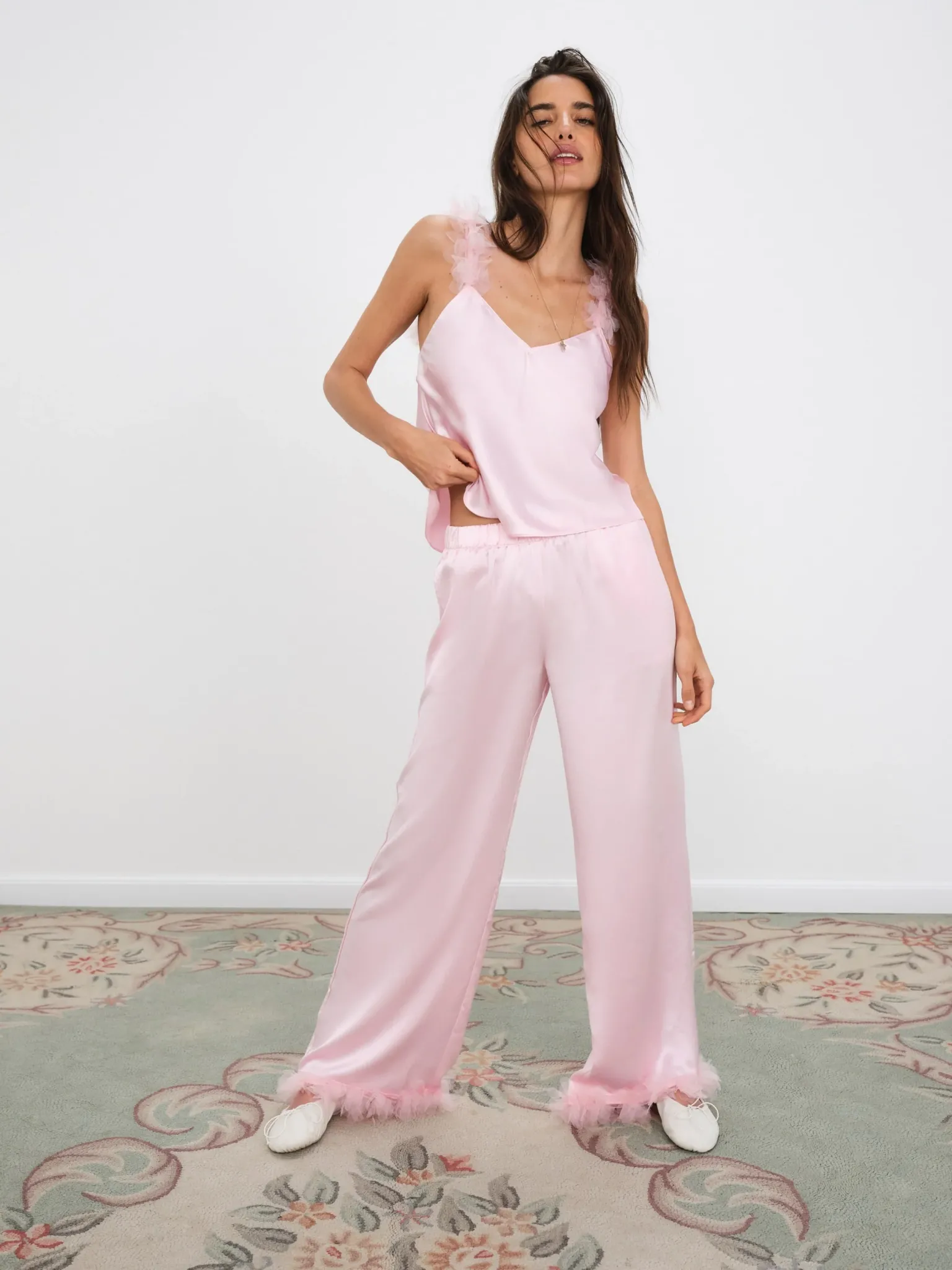 floral_trim_pj_set_0.webp Cheap For Love & Lemons Floral Trim Pj Set Pink