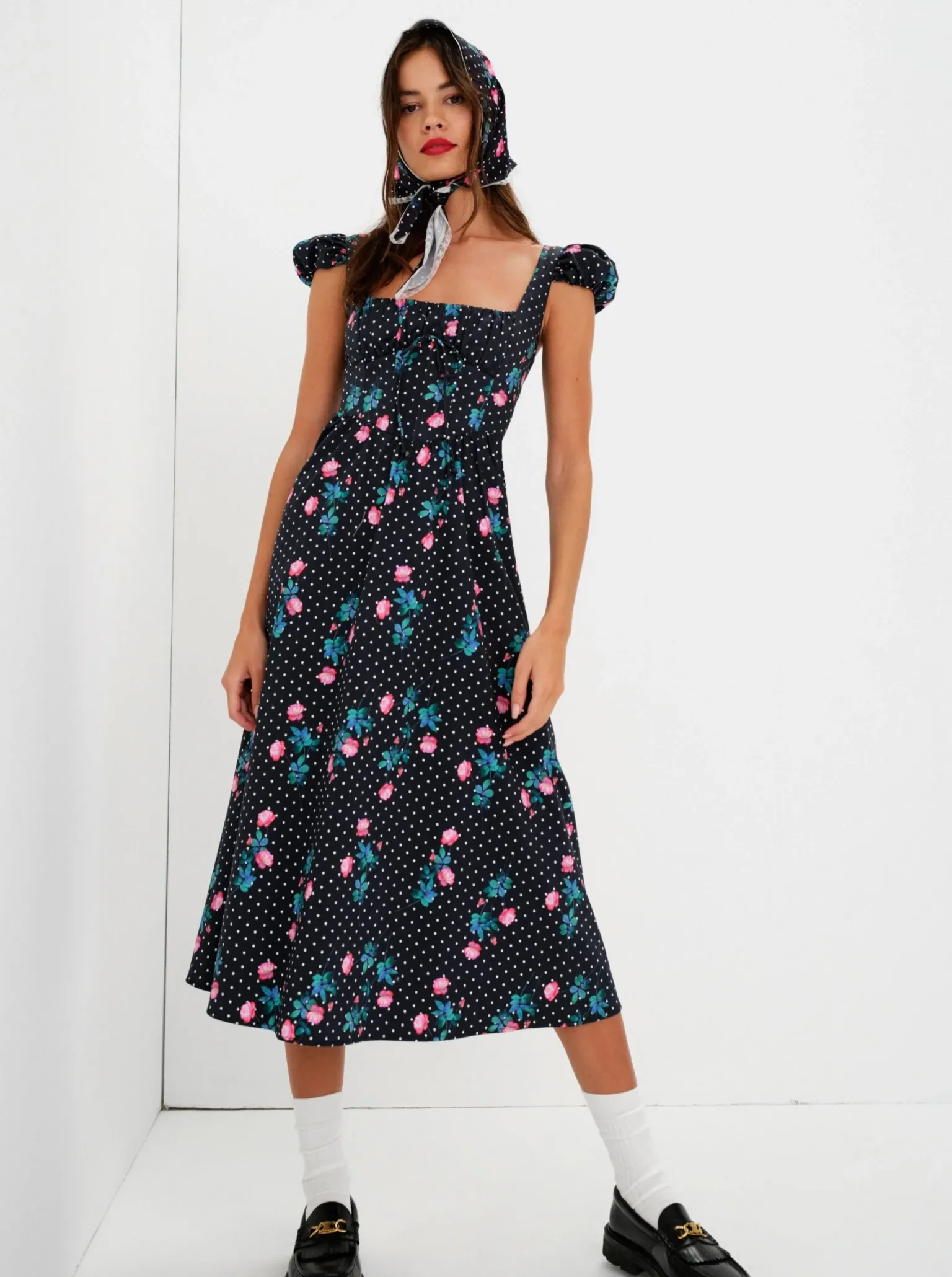 florentina_midi_dress_0.webp Flash Sale For Love & Lemons Florentina Midi Dress Black