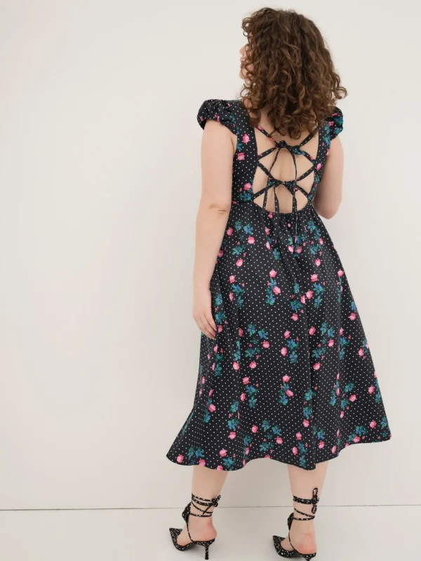 Flash Sale For Love & Lemons Florentina Midi Dress Black