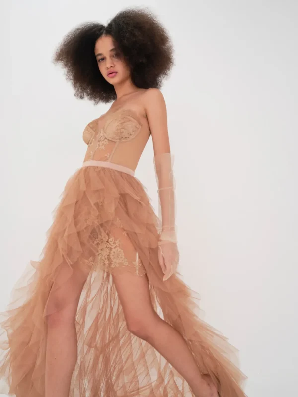 Cheap For Love & Lemons X Revolve Bustier Gown Neutral