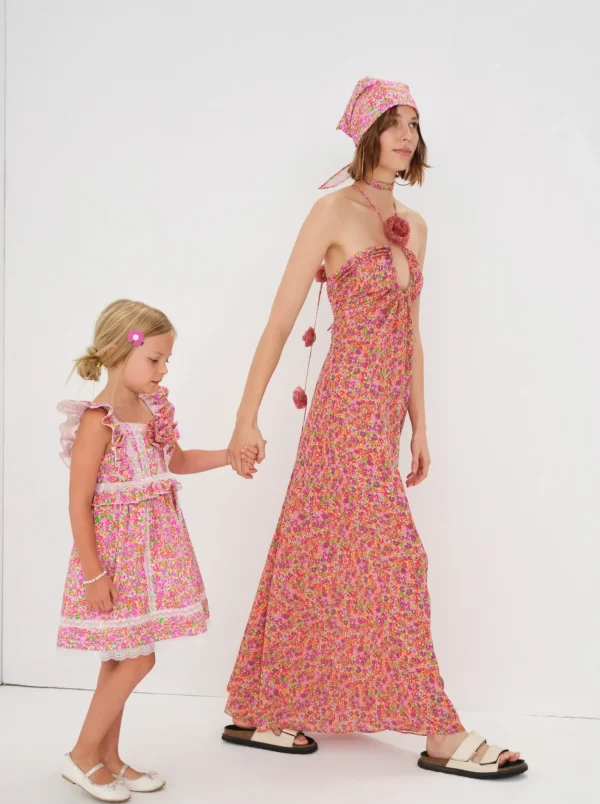 Store For Love & Lemons Frances Dress Pink
